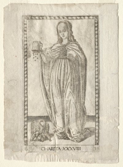 Liefdadigheid (uit de Tarocchi, serie B: Kosmische Principes & Deugden, #38) door Master of the E Series Tarocchi