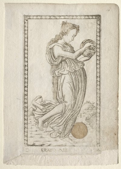 Erato (lyrische en liefdespoëzie) (uit de Tarocchi-serie D: Apollo en de Muzen, #14) door Master of the E Series Tarocchi