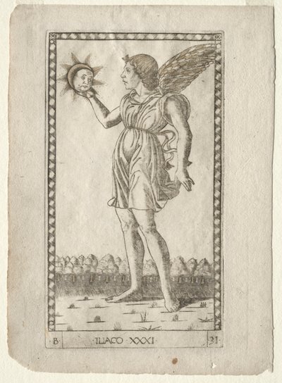 Genius van de zon (uit de Tarocchi-serie B: Kosmische principes en deugden, #31) door Master of the E Series Tarocchi