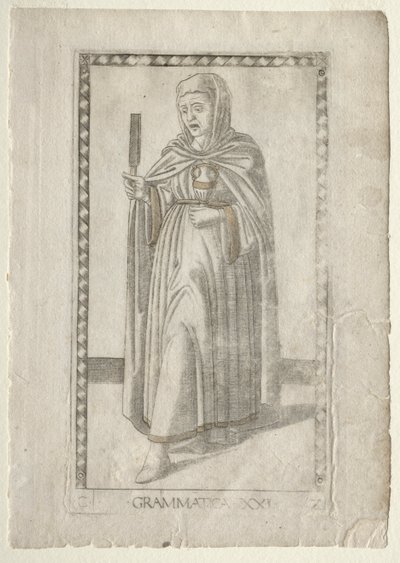 Grammatica (uit de Tarocchi-serie C: Vrije Kunsten, #21) door Master of the E Series Tarocchi