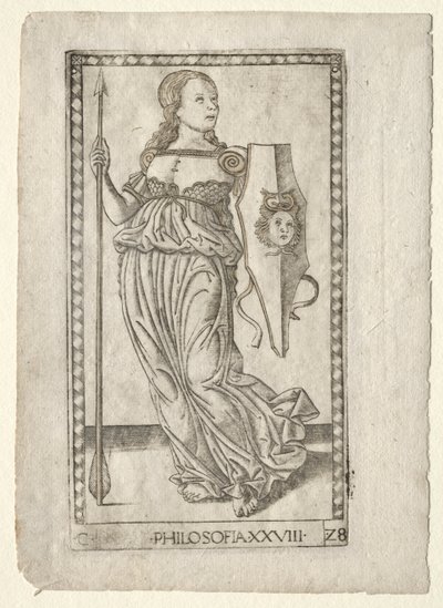 Filosofie (uit de Tarocchi-serie C: Vrije Kunsten, #28) door Master of the E Series Tarocchi