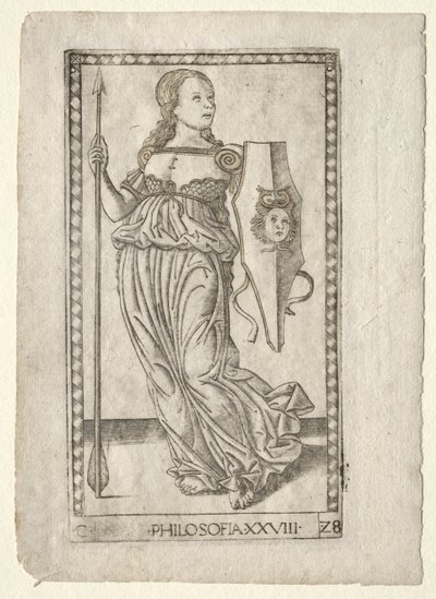 Filosofie uit de Tarocchi, serie C: Vrije Kunsten, #28 door Master of the E Series Tarocchi
