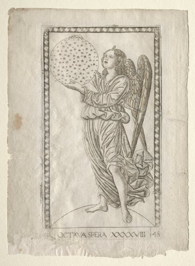 De Engel van de Achtste Sfeer (uit de Tarocchi, serie A: Firmamenten van het Universum, #48) door Master of the E Series Tarocchi