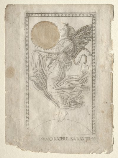 De Engel van de Negende Sfeer (uit de Tarocchi, serie A: Firmamenten van het Universum, #49) door Master of the E Series Tarocchi