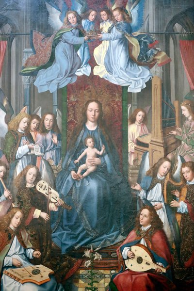 Evora Museum. Meester van het Evora altaarstuk. De verheerlijking van de Heilige Maagd. Vlaamse school 1500. Portugal. door Master of the Evora Altarpiece