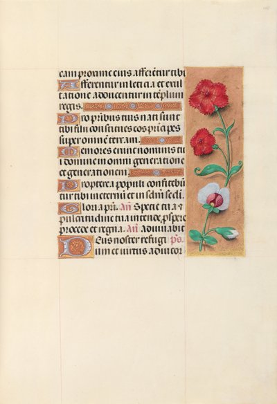 Getijdenboek van Koningin Isabella de Katholieke, Koningin van Spanje: Fol. 105r, ca. 1500 door Master of the First Prayerbook of Maximillian