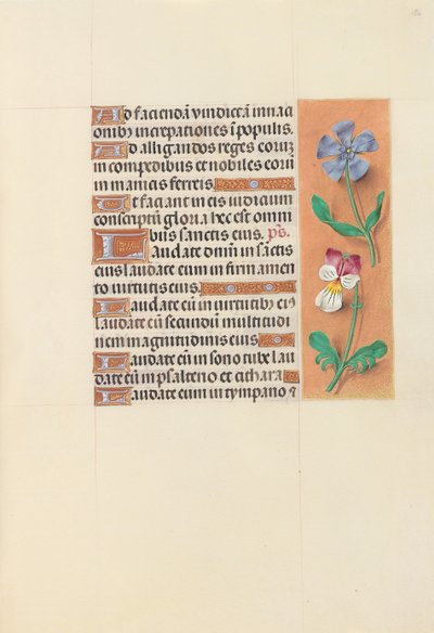 Getijdenboek van Koningin Isabella de Katholieke, Koningin van Spanje: Fol. 122r, ca. 1500 door Master of the First Prayerbook of Maximillian