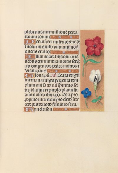 Getijdenboek van Koningin Isabella de Katholieke, Koningin van Spanje: Fol. 124r, c. 1500 door Master of the First Prayerbook of Maximillian