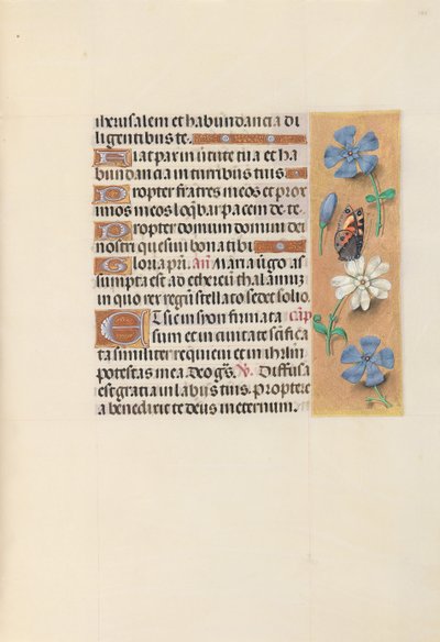 Getijdenboek van koningin Isabella de Katholieke, koningin van Spanje: Fol. 134r, c. 1500 door Master of the First Prayerbook of Maximillian