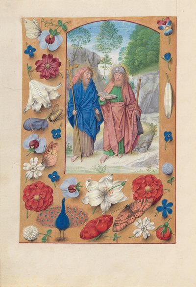 Uren van Koningin Isabella de Katholieke, Koningin van Spanje:  Fol. 175v, Heilige Filips  Jacobus door Master of the First Prayerbook of Maximillian