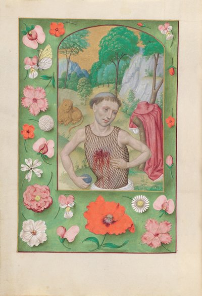Getijdenboek van Koningin Isabella de Katholieke, Koningin van Spanje: Fol. 185v, St. Hiëronymus, ca. 1500 door Master of the First Prayerbook of Maximillian