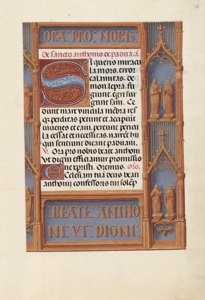 Getijdenboek van koningin Isabella de Katholieke, koningin van Spanje: Fol. 188r, ca. 1500 door Master of the First Prayerbook of Maximillian