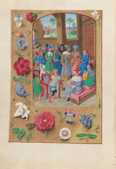 Getijdenboek van Koningin Isabella de Katholieke, Koningin van Spanje: Fol. 195v, St. Suzanne, ca. 1500 door Master of the First Prayerbook of Maximillian