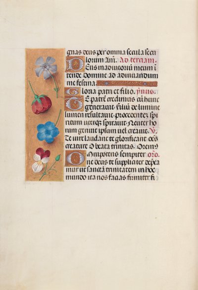 Getijdenboek van koningin Isabella de Katholieke, koningin van Spanje: Fol. 19v, ca. 1500 door Master of the First Prayerbook of Maximillian