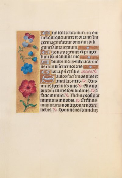 Getijdenboek van koningin Isabella de Katholieke, koningin van Spanje: Fol. 215v, ca. 1500 door Master of the First Prayerbook of Maximillian