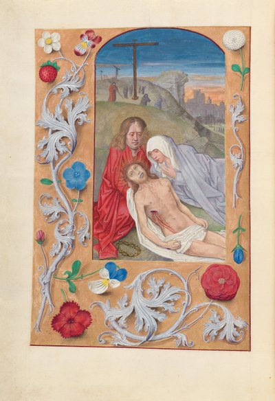 Getijdenboek van Koningin Isabella de Katholieke, Koningin van Spanje: Fol. 260v, Klaagzang, ca. 1500 door Master of the First Prayerbook of Maximillian
