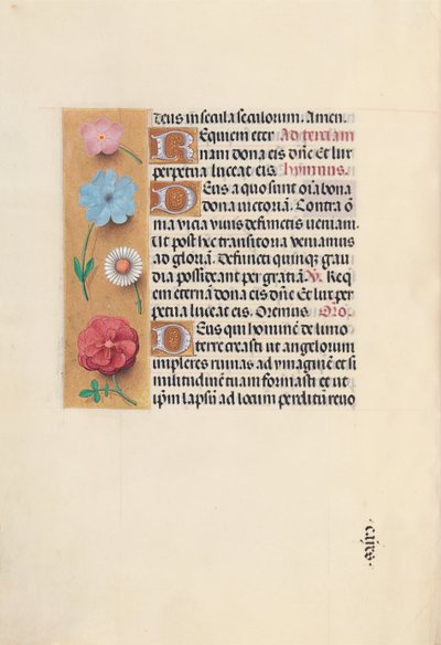 Getijdenboek van koningin Isabella de Katholieke, koningin van Spanje: Fol. 26v, ca. 1500 door Master of the First Prayerbook of Maximillian