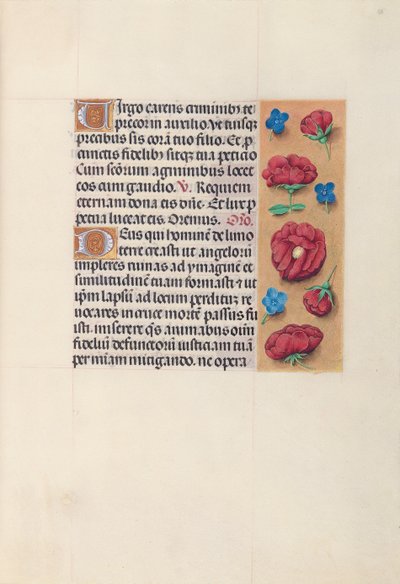 Uren van koningin Isabella de Katholieke, koningin van Spanje: Fol. 28r, ca. 1500 door Master of the First Prayerbook of Maximillian