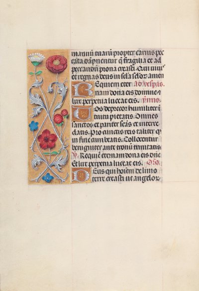 Getijdenboek van koningin Isabella de Katholieke, koningin van Spanje: Fol. 28v, ca. 1500 door Master of the First Prayerbook of Maximillian