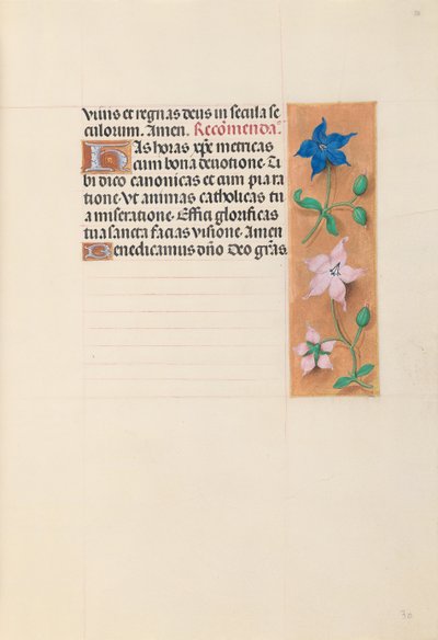 Getijdenboek van Koningin Isabella de Katholieke, Koningin van Spanje: Fol. 30r, c. 1500 door Master of the First Prayerbook of Maximillian