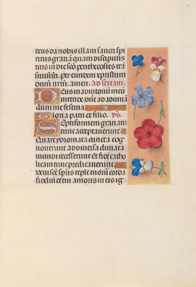 Getijdenboek van Koningin Isabella de Katholieke, Koningin van Spanje: Fol. 34r, c. 1500 door Master of the First Prayerbook of Maximillian