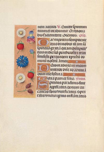 Uren van Koningin Isabella de Katholieke, Koningin van Spanje: Fol. 34v, c. 1500 door Master of the First Prayerbook of Maximillian