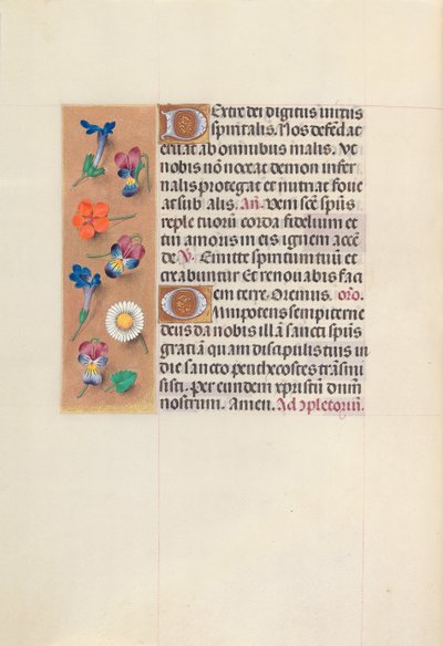 Getijdenboek van Koningin Isabella de Katholieke, Koningin van Spanje: Fol. 35v door Master of the First Prayerbook of Maximillian