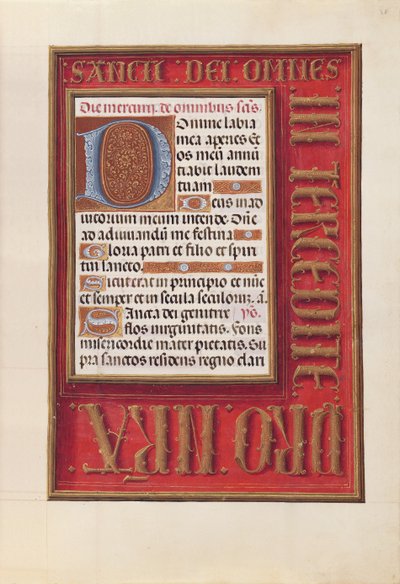 Uren van koningin Isabella de Katholieke, koningin van Spanje: Fol. 38r, c. 1500 door Master of the First Prayerbook of Maximillian