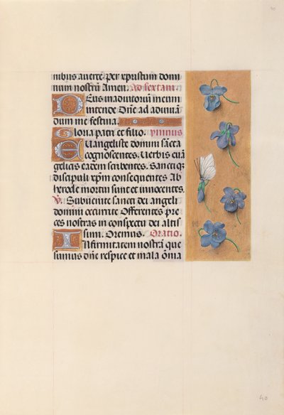 Getijdenboek van koningin Isabella de Katholieke, koningin van Spanje: Fol. 40r door Master of the First Prayerbook of Maximillian