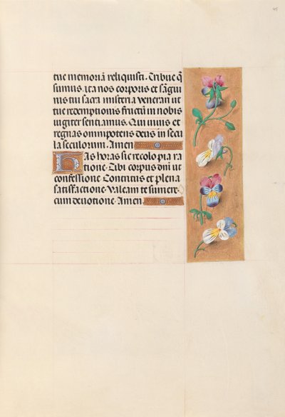 Uren van koningin Isabella de Katholieke, koningin van Spanje: Fol. 49r, ca. 1500 door Master of the First Prayerbook of Maximillian