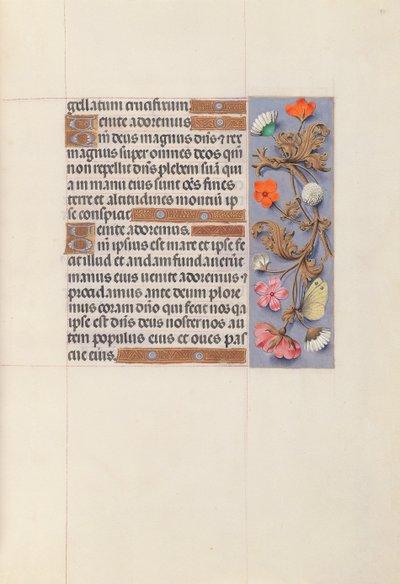 Getijdenboek van koningin Isabella de Katholieke, koningin van Spanje: Fol. 51r, ca. 1500 door Master of the First Prayerbook of Maximillian