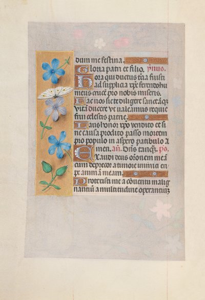 Getijdenboek van koningin Isabella de Katholieke, koningin van Spanje: Fol. 63v, ca. 1500 door Master of the First Prayerbook of Maximillian