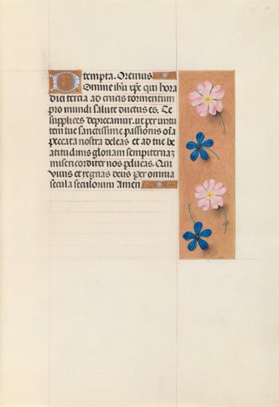 Uren van Koningin Isabella de Katholieke, Koningin van Spanje: Fol. 65r, ca. 1500 door Master of the First Prayerbook of Maximillian
