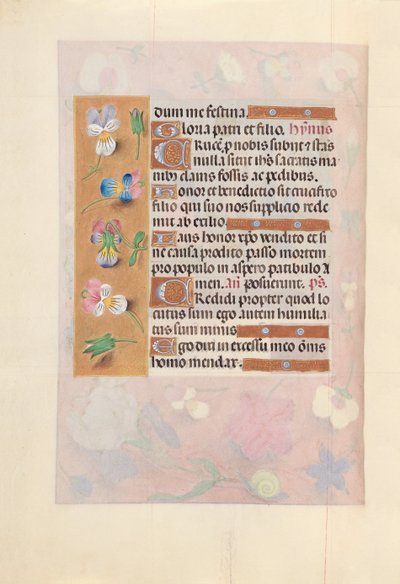 Uren van koningin Isabella de Katholieke, koningin van Spanje: Fol. 66v, c. 1500 door Master of the First Prayerbook of Maximillian