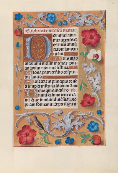 Getijdenboek van Koningin Isabella de Katholieke, Koningin van Spanje: Fol. 81r, ca. 1500 door Master of the First Prayerbook of Maximillian