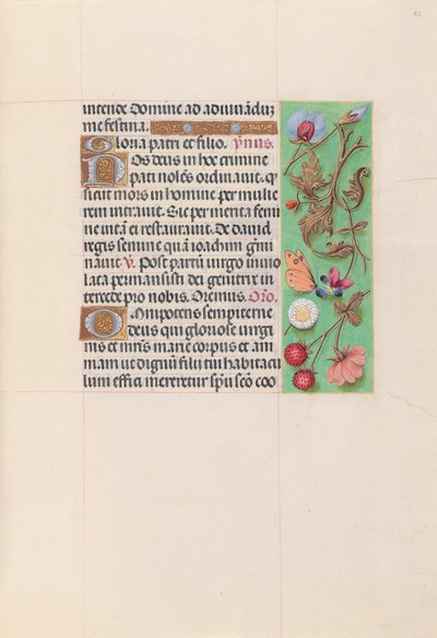 Getijdenboek van koningin Isabella de Katholieke, koningin van Spanje: Fol. 82r, ca. 1500 door Master of the First Prayerbook of Maximillian