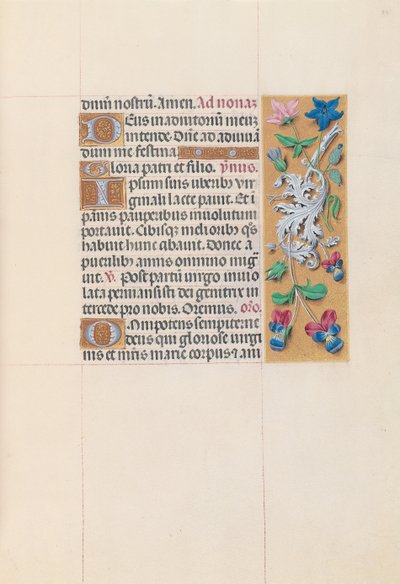 Getijdenboek van Koningin Isabella de Katholieke, Koningin van Spanje: Fol. 84r, c. 1500 door Master of the First Prayerbook of Maximillian