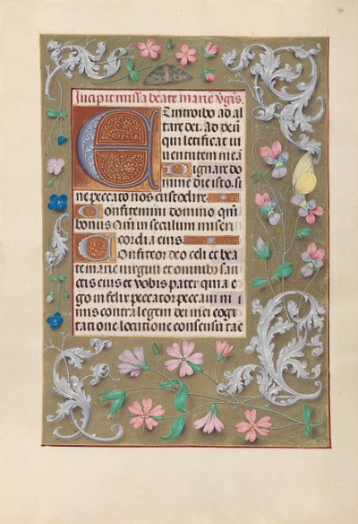 Getijdenboek van koningin Isabella de Katholieke, koningin van Spanje: Fol. 88r, ca. 1500 door Master of the First Prayerbook of Maximillian