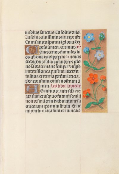 Getijdenboek van koningin Isabella de Katholieke, koningin van Spanje: Fol. 90r, ca. 1500 door Master of the First Prayerbook of Maximillian