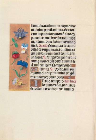 Uren van koningin Isabella de Katholieke, koningin van Spanje: Fol. 90v, ca. 1500 door Master of the First Prayerbook of Maximillian