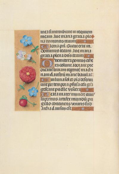 Getijdenboek van koningin Isabella de Katholieke, koningin van Spanje: Fol. 99v, ca. 1500 door Master of the First Prayerbook of Maximillian