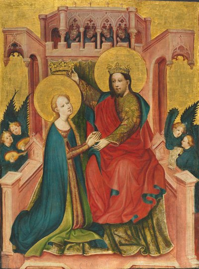 Kroning van de Maagd door Master of the Fröndenberg Altarpiece
