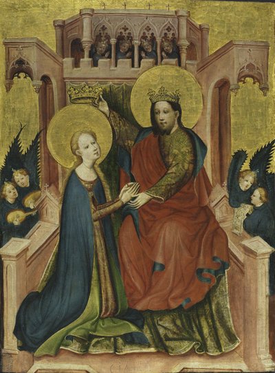 Kroning van de Maagd door Master of the Fröndenberg Altarpiece