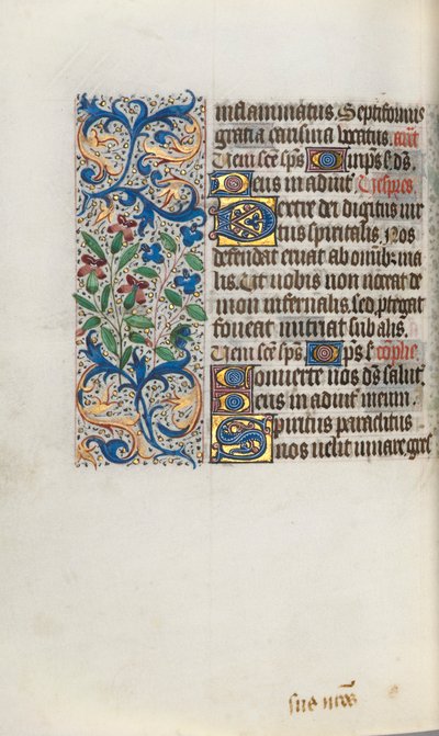 Getijdenboek Gebruik van Rouen: fol. 101v, ca. 1470 door Master of the Geneva Latini