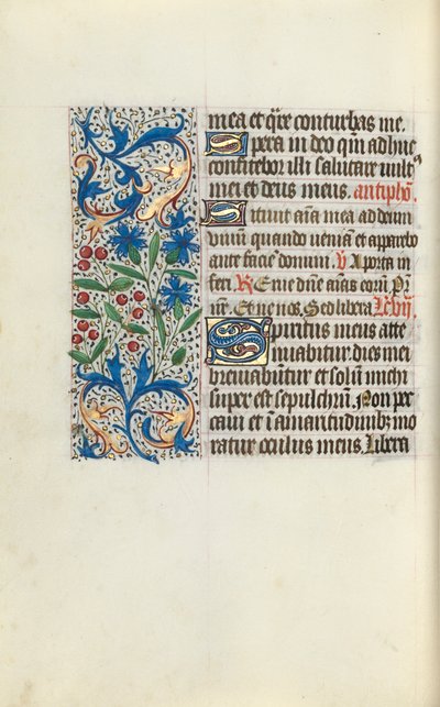 Getijdenboek Gebruik van Rouen: fol. 130v, c. 1470 door Master of the Geneva Latini