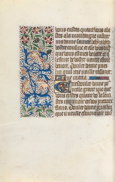 Getijdenboek Gebruik van Rouen: fol. 147v, c. 1470 door Master of the Geneva Latini