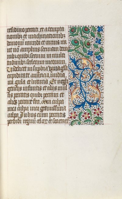 Getijdenboek Gebruik van Rouen: fol. 25r, ca. 1470 door Master of the Geneva Latini