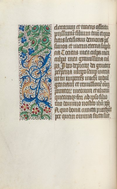 Getijdenboek Gebruik van Rouen: fol. 25v, ca. 1470 door Master of the Geneva Latini