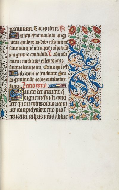 Getijdenboek Gebruik van Rouen: fol. 36r, ca. 1470 door Master of the Geneva Latini