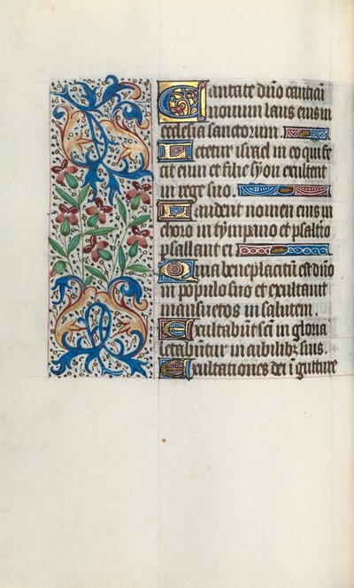 Getijdenboek Gebruik van Rouen: fol. 45v, c. 1470 door Master of the Geneva Latini